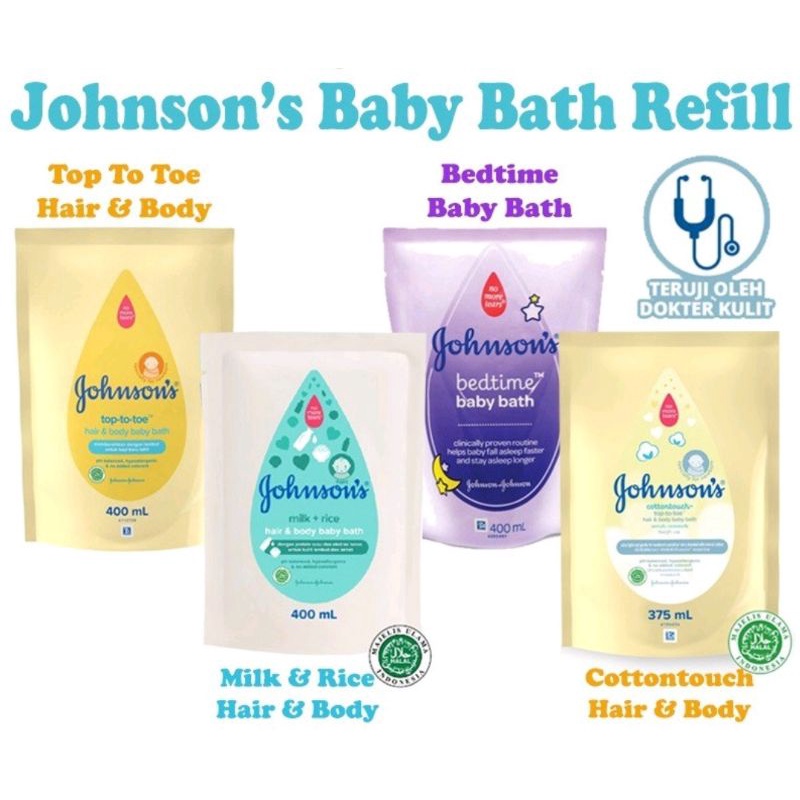 Johnsons Baby Bath Refill 400ml Johnson Sabun Bayi