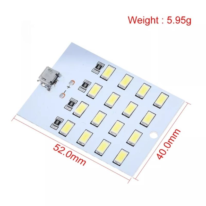 Lampu led micro usb 16 mata led lampu darurat/camping