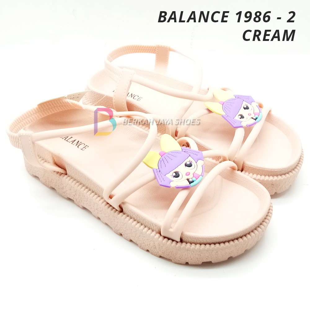 Sandal Tali Anak - Sandal Tali Karet Anak Perempuan Silang Karakter LOL Balance 1986 - 1 &amp; 2