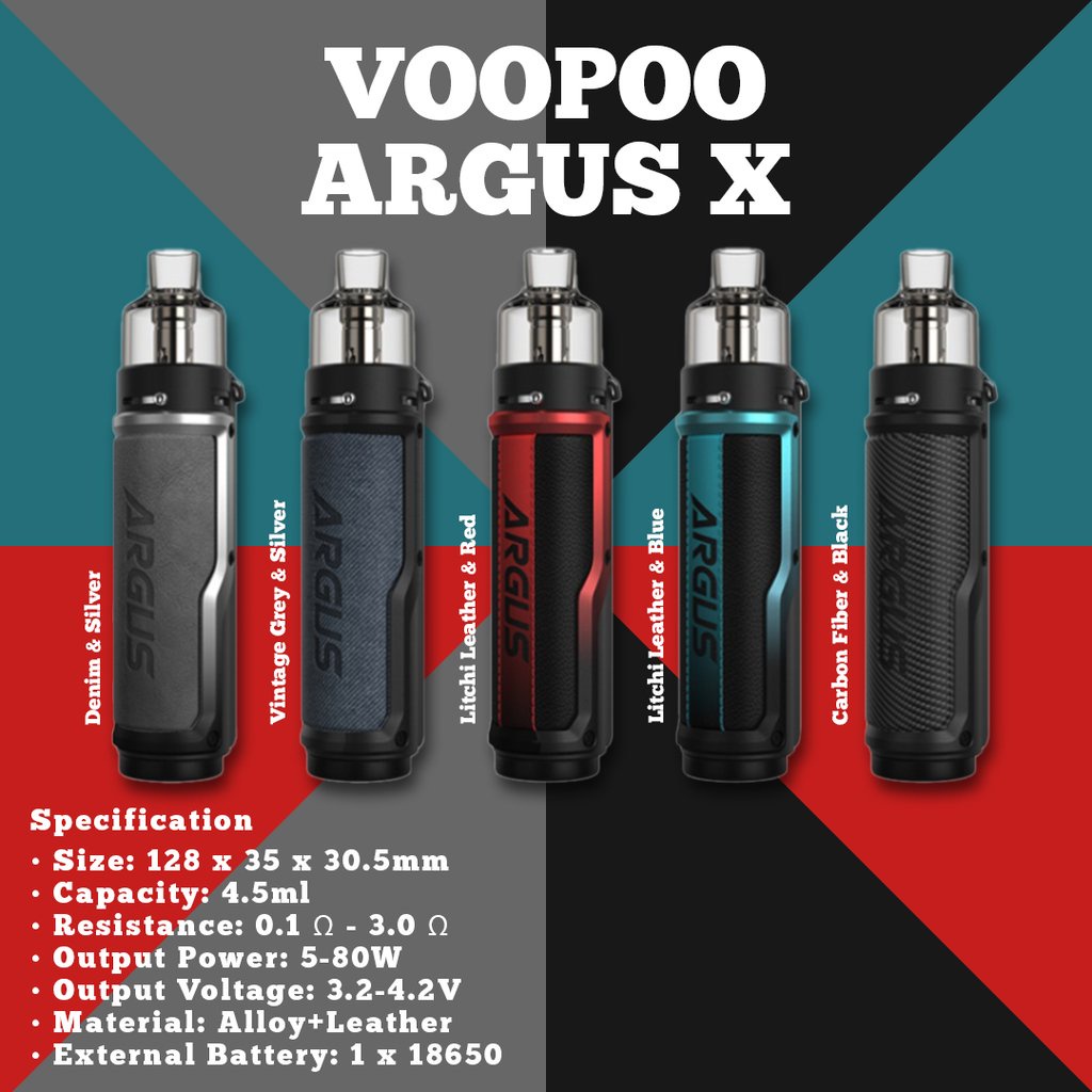 VOOPOO ARGUS X POD 80 W AUTHENTICS 100% / VOOPOO ARGUS X PODS 80 W TERMURAH