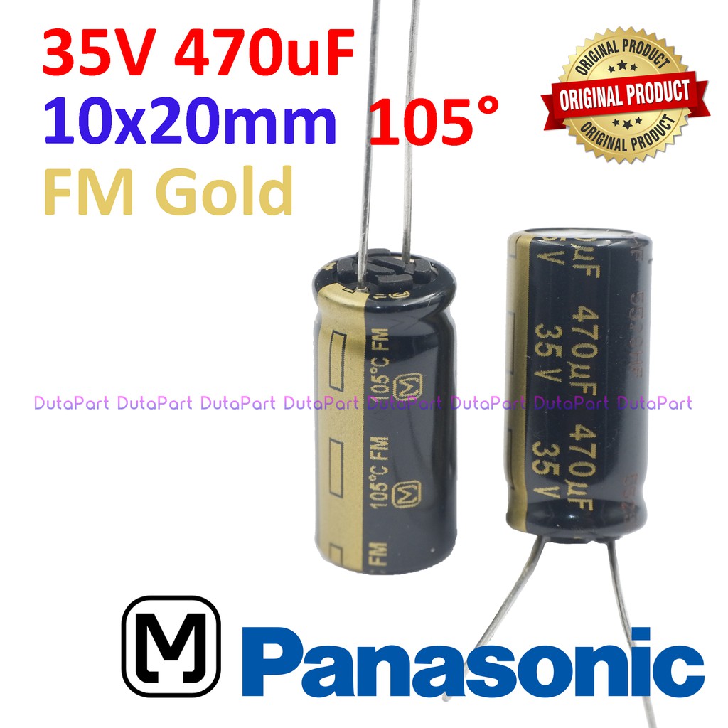 35V 470uF ORIGINAL PANASONIC FM GOLD Kapasitor Capasitor Elko Elco