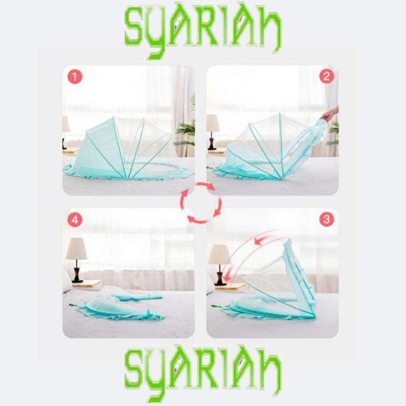 Baby Mosquito Net Cover Lipat Bayi Anak Mosquito Cover Universal Yurt Tempat Tidur Tanpa Dasar