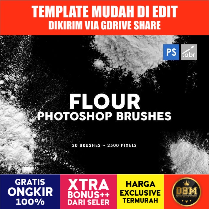 30 Flour - Photoshop Stamp Brushes