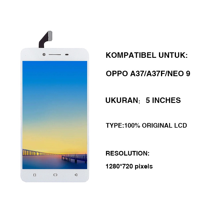 LCD OPPO A37 A37F Neo 9 Touchscreen Fullset Touchscreen ORI Touch Screen Versi Tinggi Penggantian perakitan layar tampilan