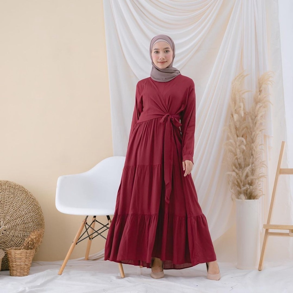 Latifa Dress (COD) / Dress / Gamis / Dress Wanita Kekinian 2021 / Dress Muslim / Dress Wanita / Gami