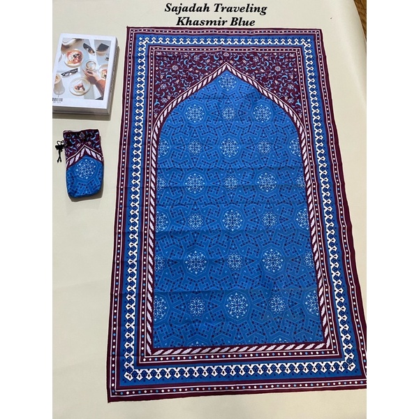 Sajadah Travelling Motif Kashmir Free Pouch