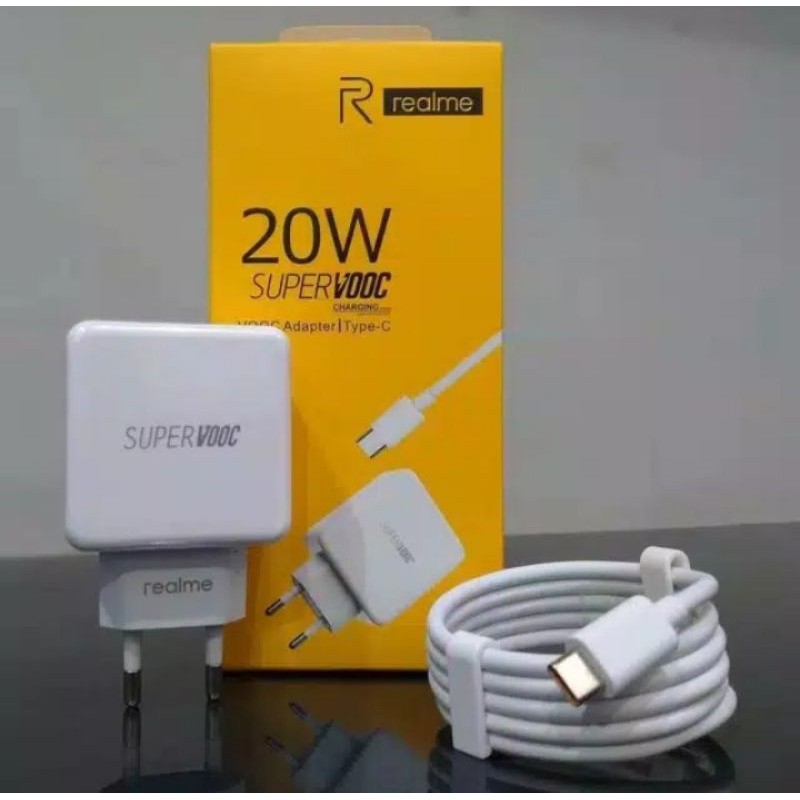 Charger REALME 20W Type-C Super VOOC adapter+kabel