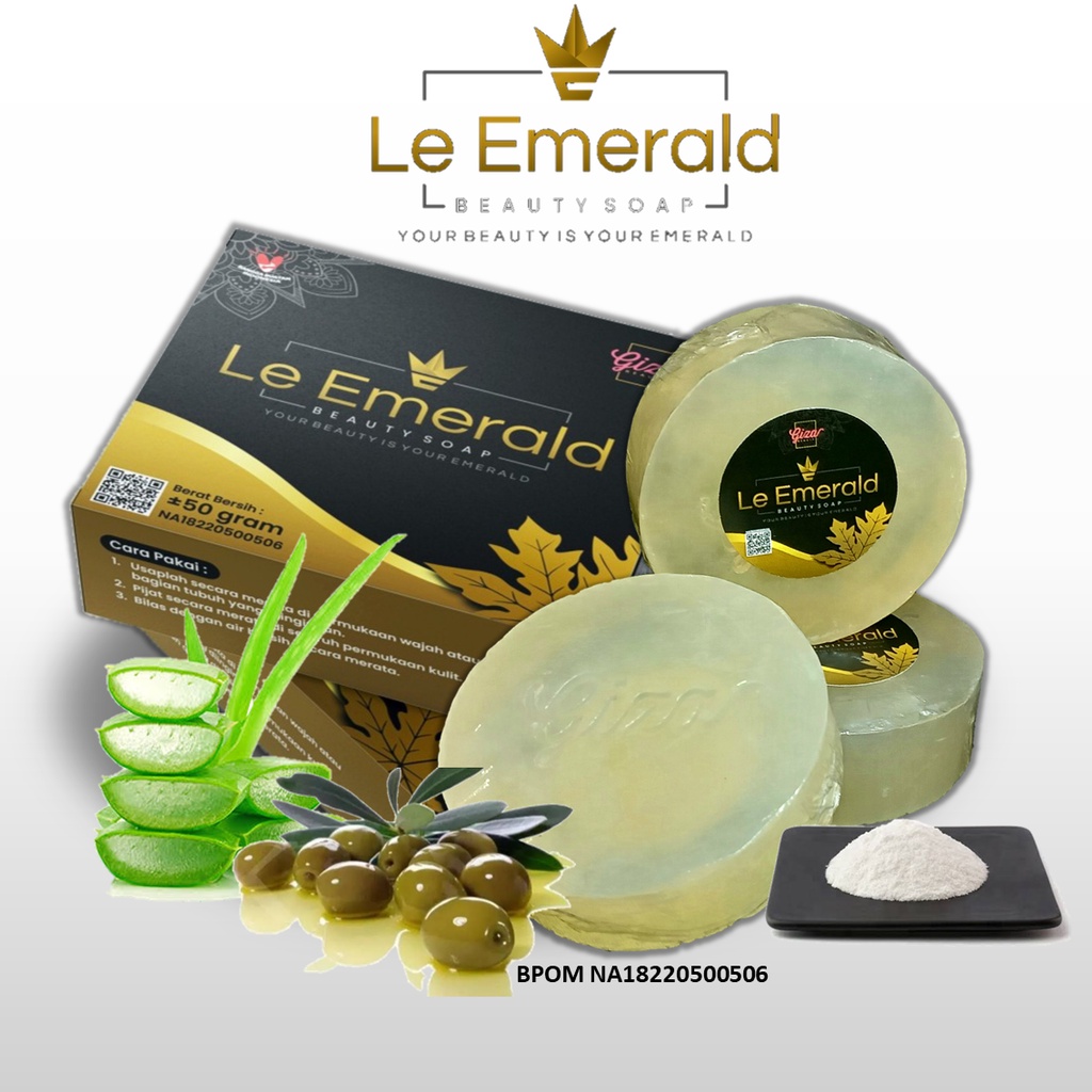 [Beli 3 Lebih HEMAT] Sabun Le Emerald Collagen Sabun Pencerah, Pemutih Wajah dan Badan