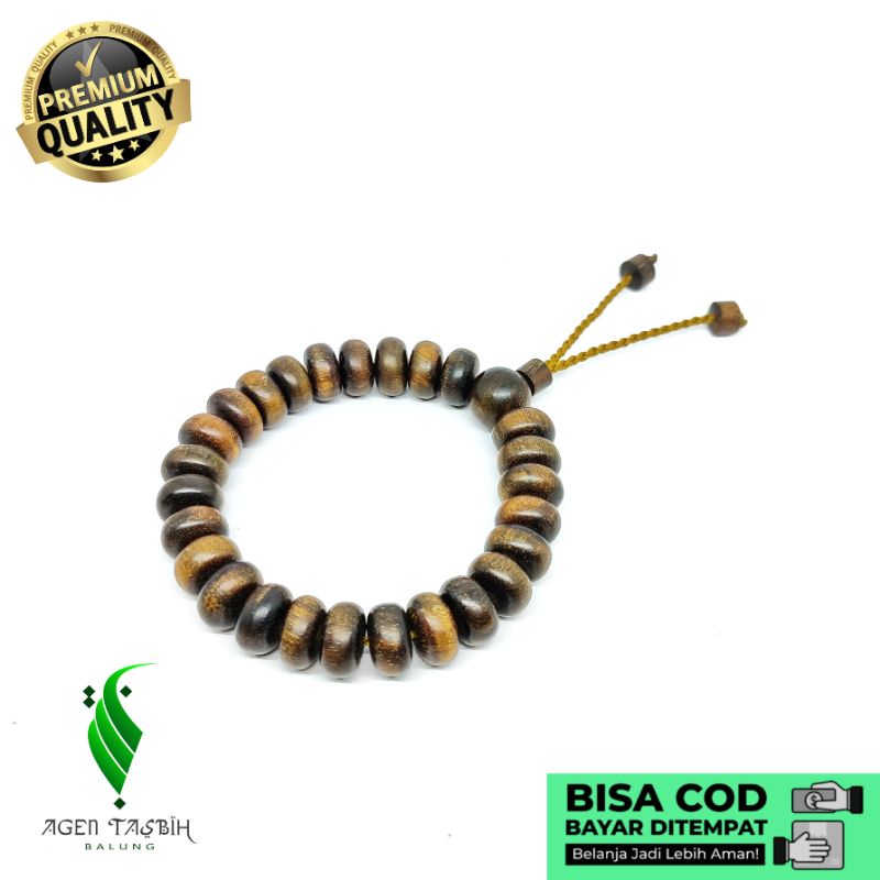 Gelang Kemuning Hitam Motif Pipih, Size 7mmx12mm_Gelang Kekinian Bisa COD