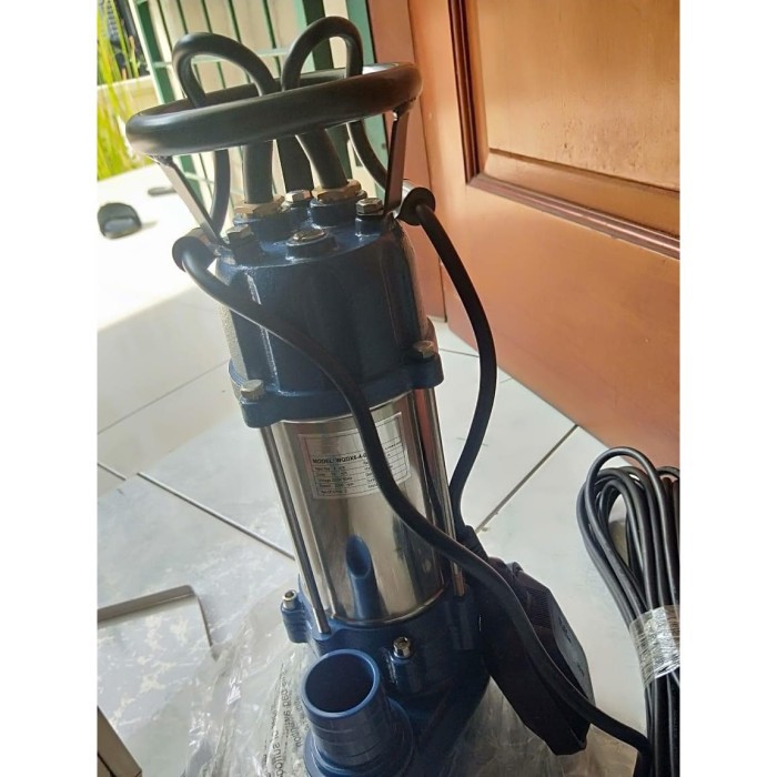 MAXPUMP WQDX6-4-0.18FA Pompa Celup Air Kotor Dan Asin Khusus Air Laut Otomatis Sewage Pump 220Volt 6 Kubik 1.5 inch