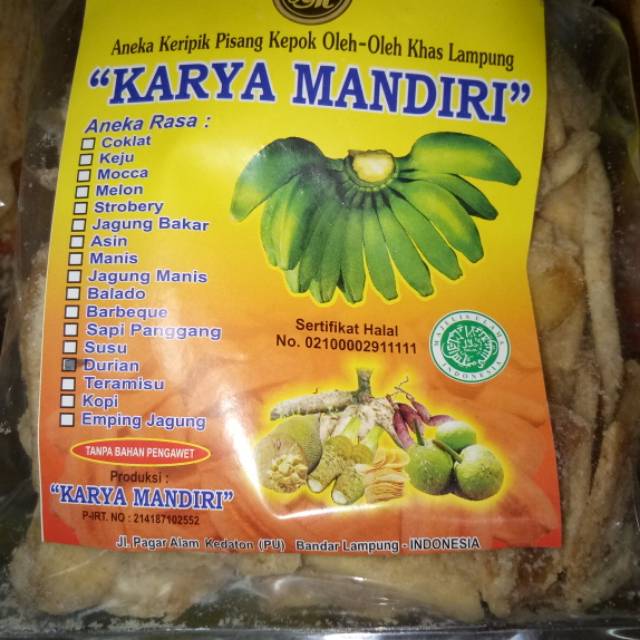 

Kripik pisang kepok lampung bermacam varian rasa