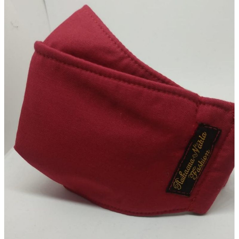 MASKER KAIN ANAK 3D 3 PLY/3 LAPIS POLOS(S,M,L) EARLOOP & HEADLOOP/HIJAB
