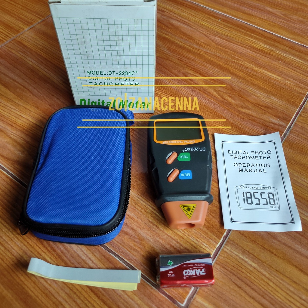 Alat pengukur Putaran Tachometer Digital Laser DT-2234C+ RPM