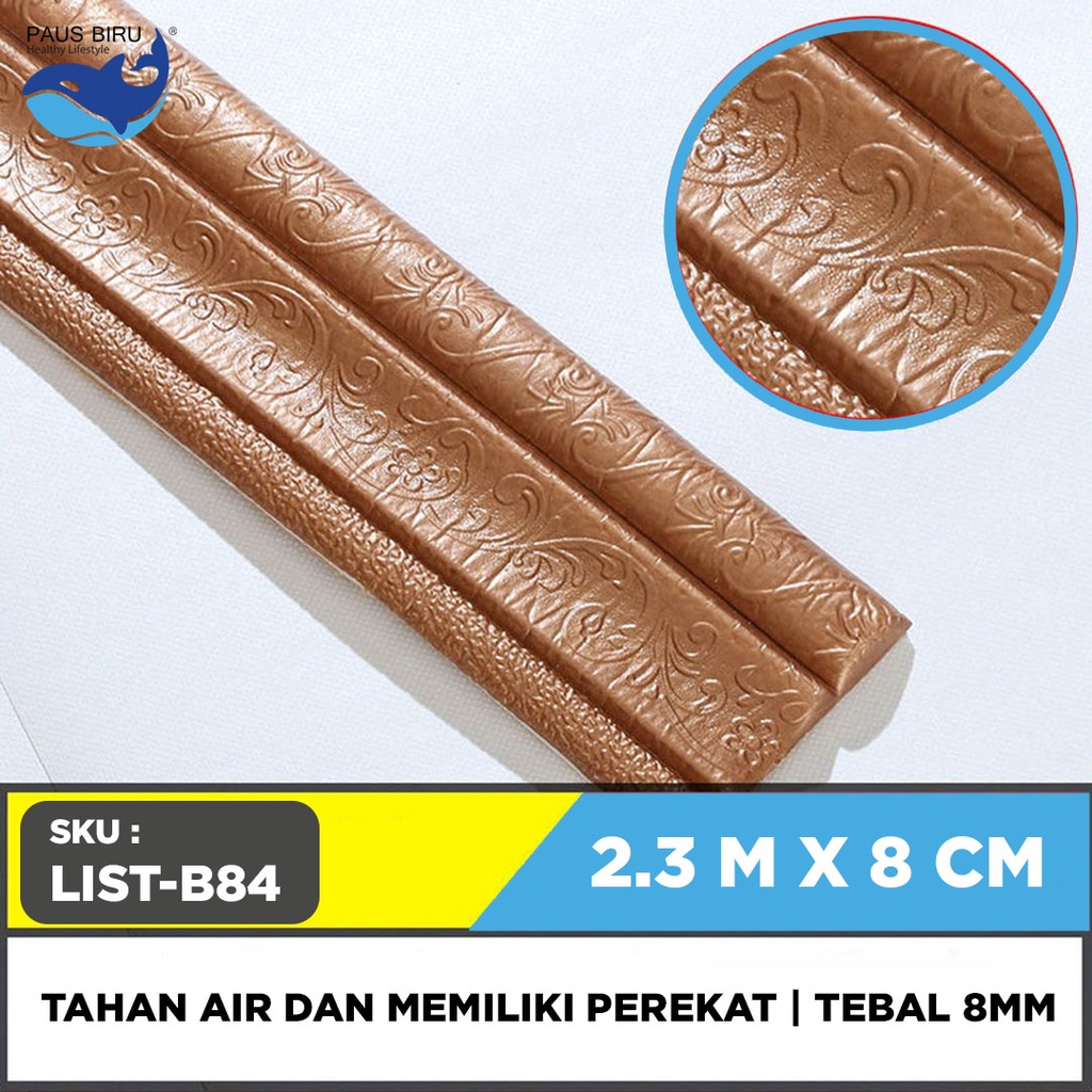 Paus Biru - Wall Border List / Wallborder Foam 3D / List dinding 3D 2.3 M-LIST B84