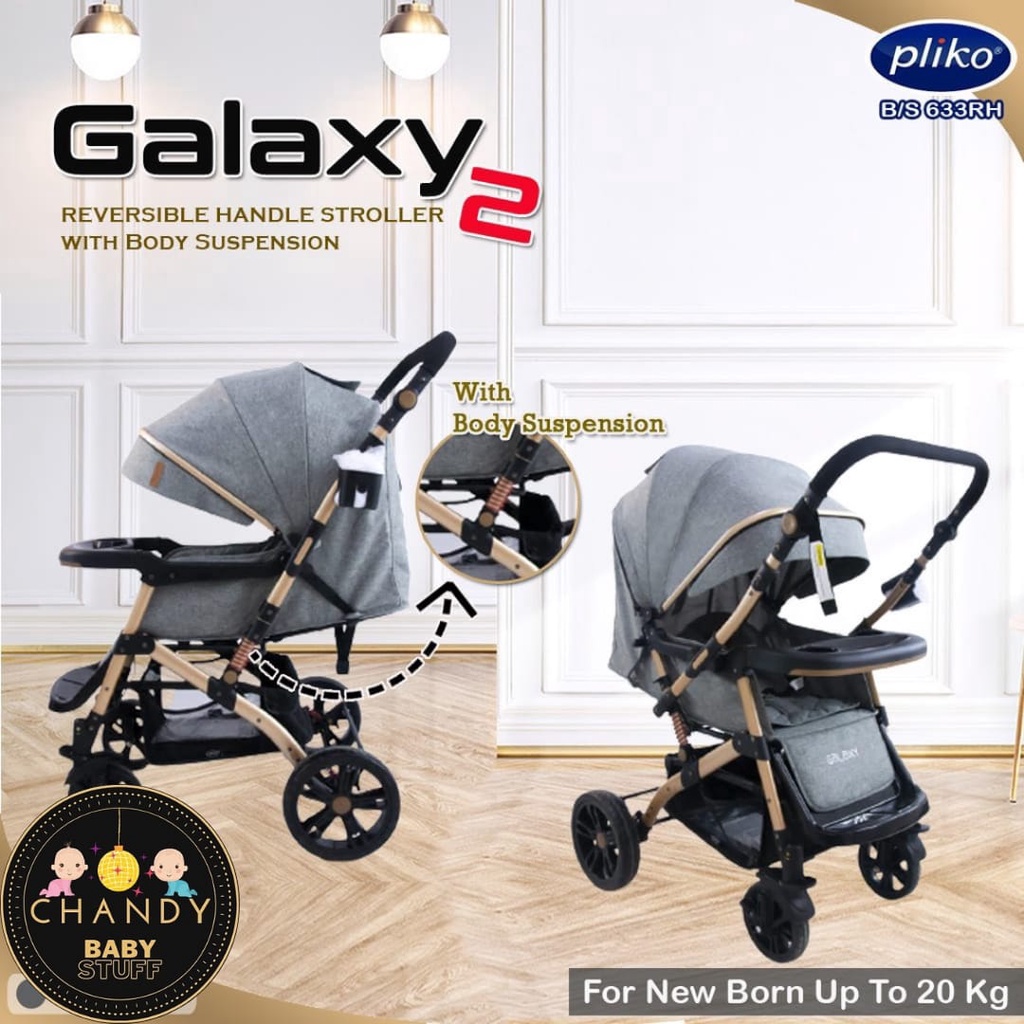 STROLLER BABY PLIKO GALAXY 2 BS 633 RH BISA HADAP DUA ARAH