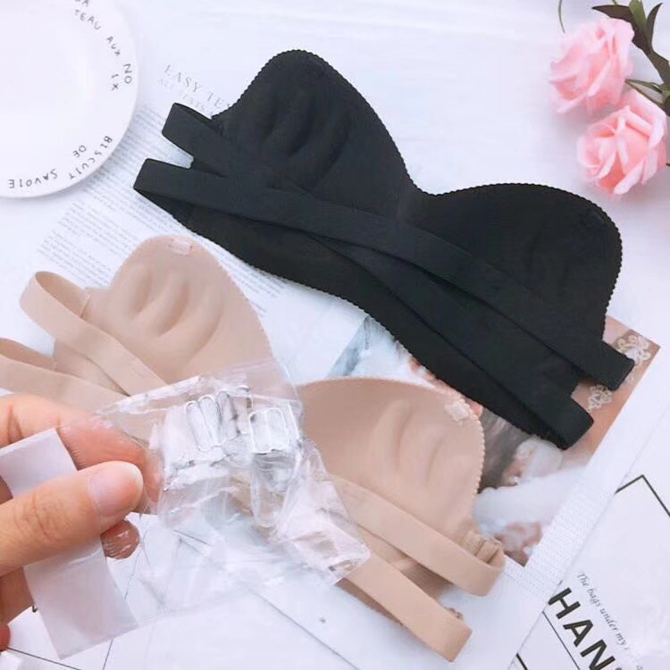 (COD) Bra Push-Up Invisible Strapless Tanpa Tali Anti Slip Sexy Wanita Backless Push BH B038