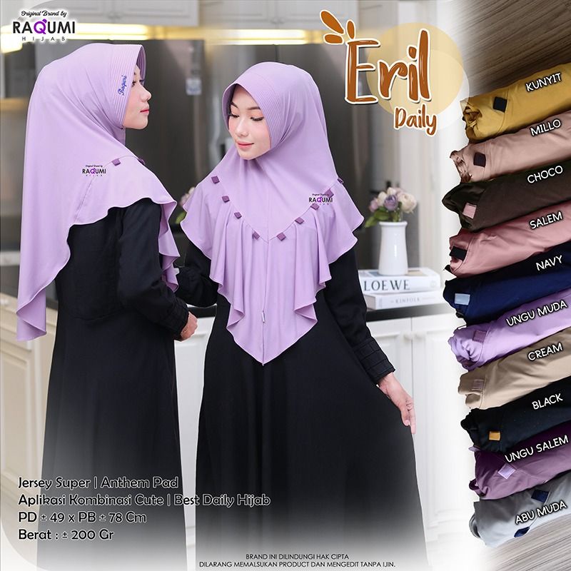 ERIL RAQUMI DAILY HIJAB PREMIUM HIJAB desta olive