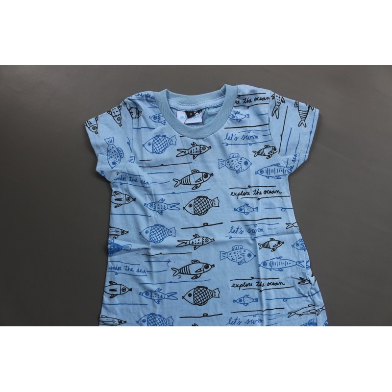 Couple Anak FISH Dress Kaos T Shirt Singlet Fullprint | Daster anak | kaos anak | kutung anak