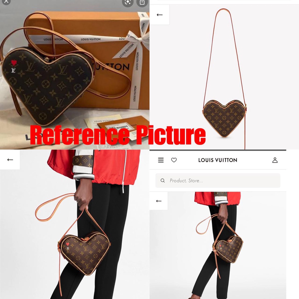 Tas Lv Game On Coeur Heart Shape Bag (Batam)