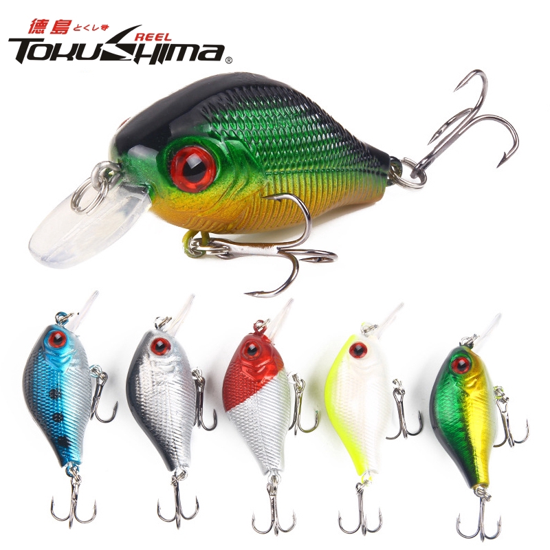 Kail Pancing Umpan Pancing Buatan Alat Pancing Murah CrankBait Minnow Lure Umpan Pancing 8.5g/5CM relix nusantara Umpan Mancing Alat Pancing CrankSet Umpan Ikan 1Pcs 3D Eyes Heavy Sinking Minnow