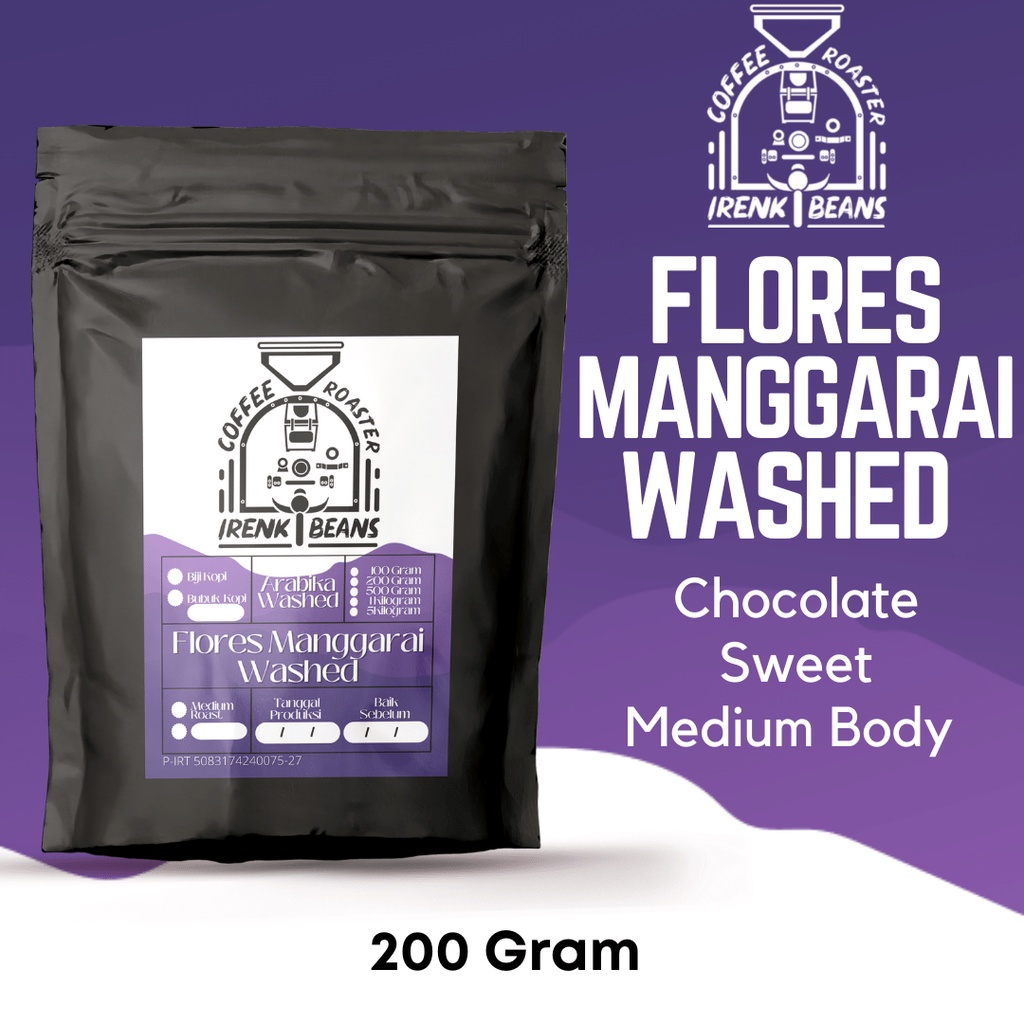 

Kopi Arabica Flores Manggarai Washed 200g Biji Bubuk