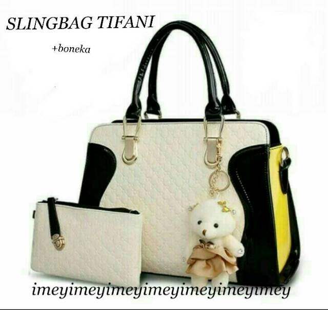 CUCI GUDANG!! Tas Fashion wanita tifani 2in1 free boneka