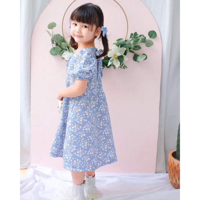 Maudy dress anak perempuan bahan shakila allsize 2-5th