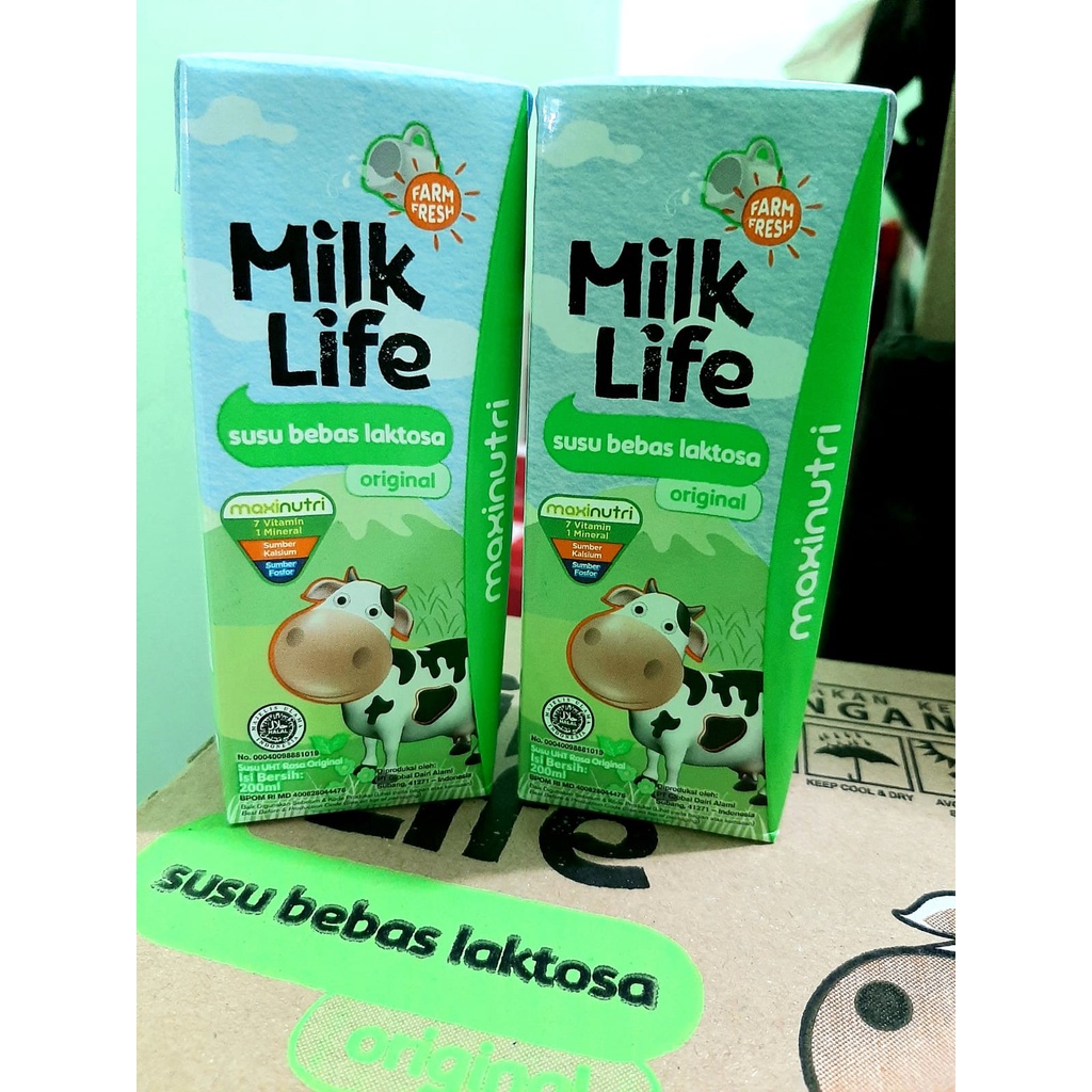 

Milk Life UHT Bebas Laktosa / Lactose Free 200 ml [Satuan]