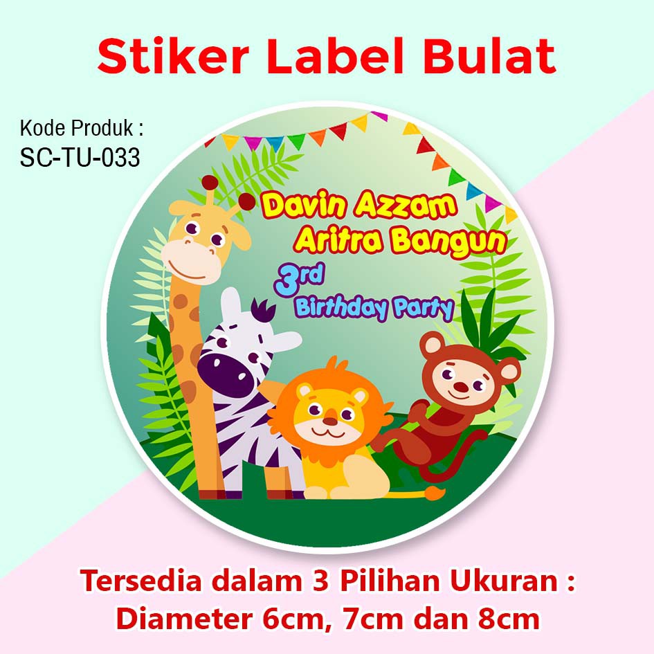 

STIKER LABEL ULANG TAHUN EDISI CUTE ANIMAL STIKER TUMPENG MINI SOUVENIR