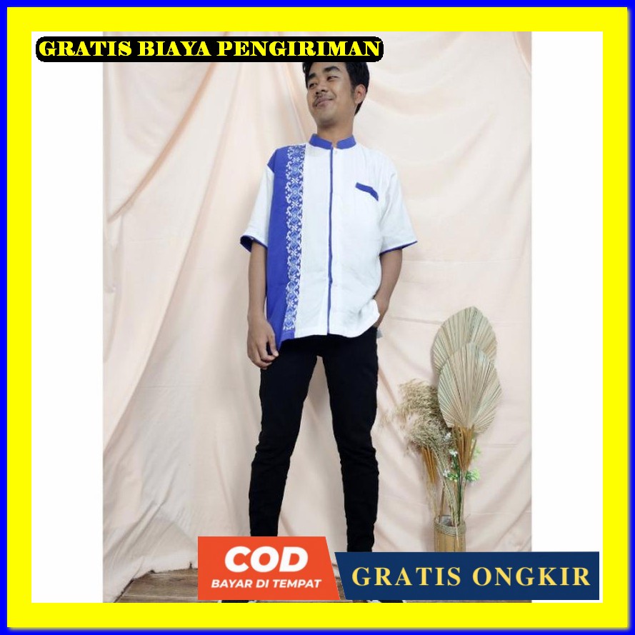 Baju Koko Lengan Pendek Bju Pria Muslim Terbaru 2022 Bsju Cowok Remaja Koko Lebaran Import Premium K