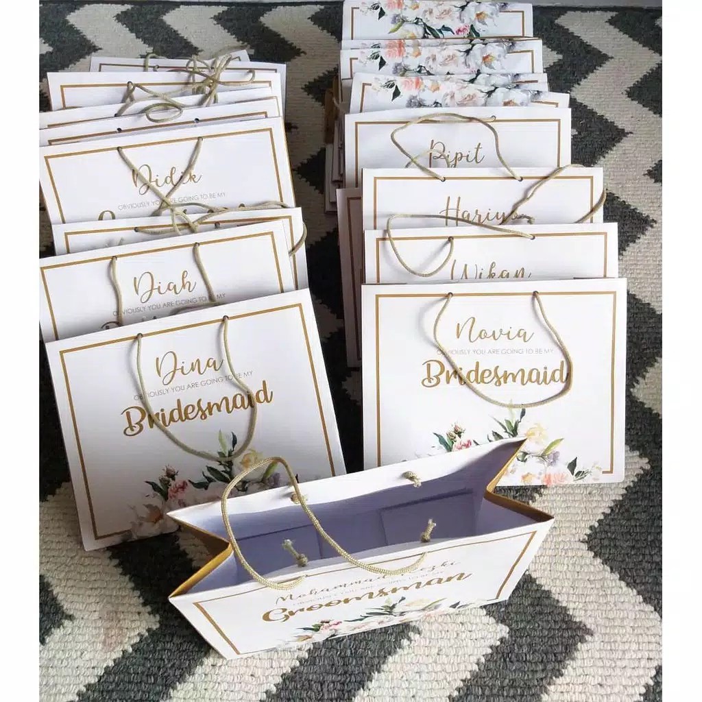 

Paper Bag / Tas Kertas Bridesmaid Full Color (FREE TAMBAH NAMA)