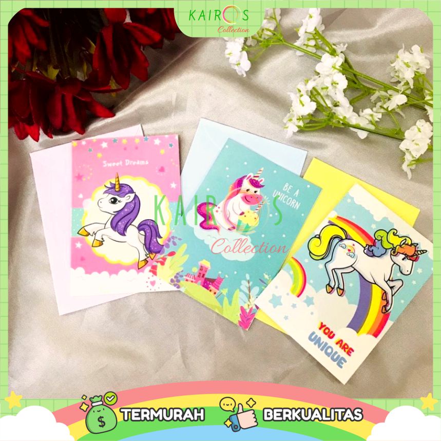 Kartu Ucapan Kado Ulang Tahun Motif Karakter Kartun