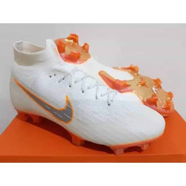 Sepatu Bola - Soccer Nike Mercurial Superfly VI White Cool Orange - FG