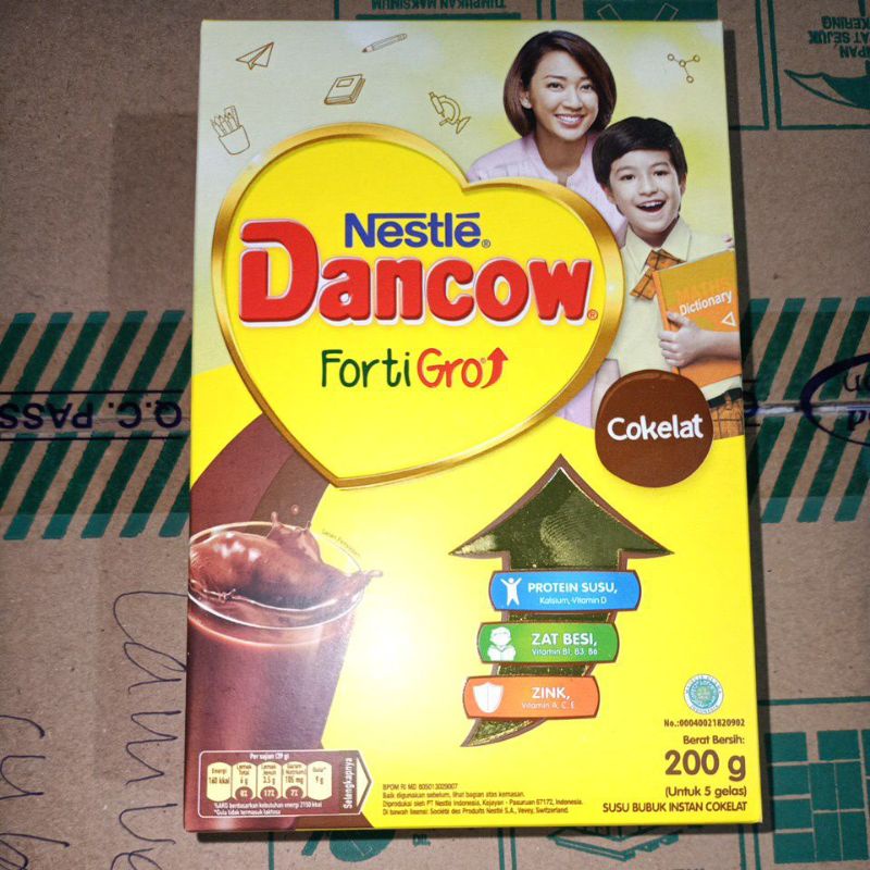 Dancow Fortigro Instant / Coklat / Full Cream 200 gr