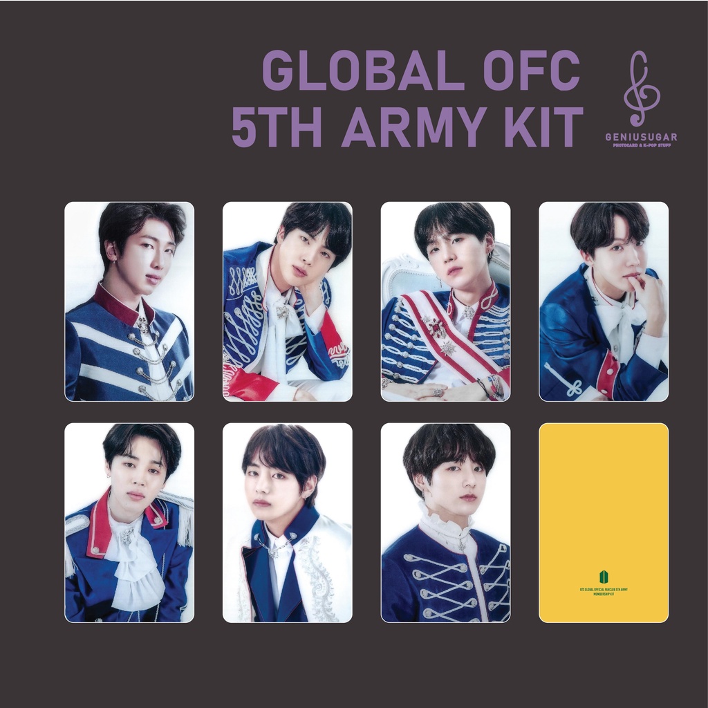 [REPLIKA BTS] PHOTOCARD GLOBALOFC 5TH ARMY KIT UNOFFICIAL