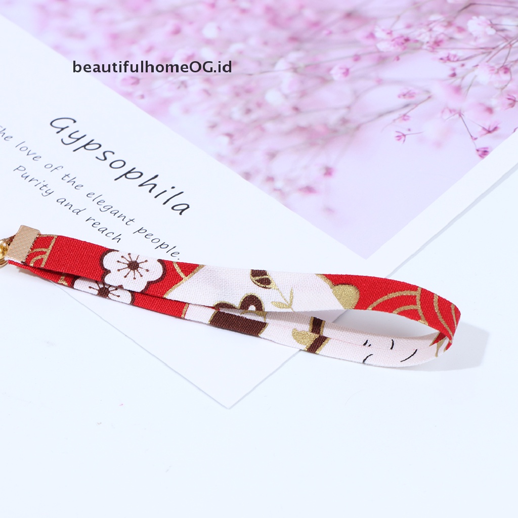 Tali Lanyard Motif Bunga Daisy Dan Kucing Untuk Dekorasi Ponsel