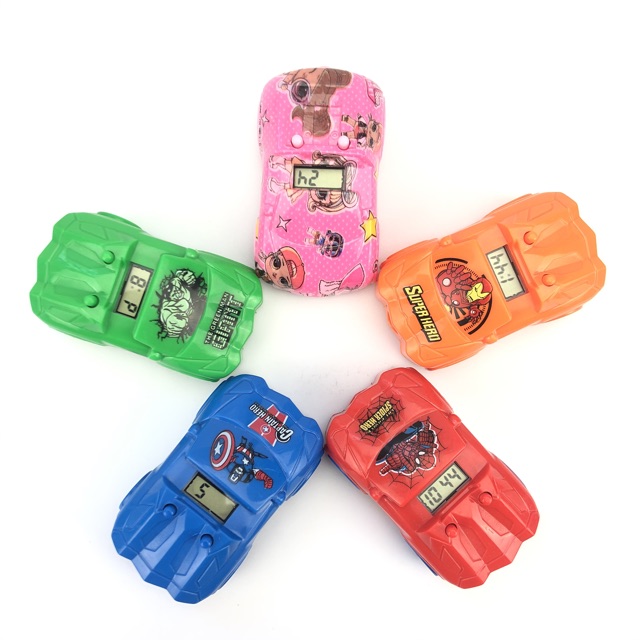 ［Ready Stock］Jam tangan anak laser LOL AVENGERS super hero jam mobil 3in1 2287