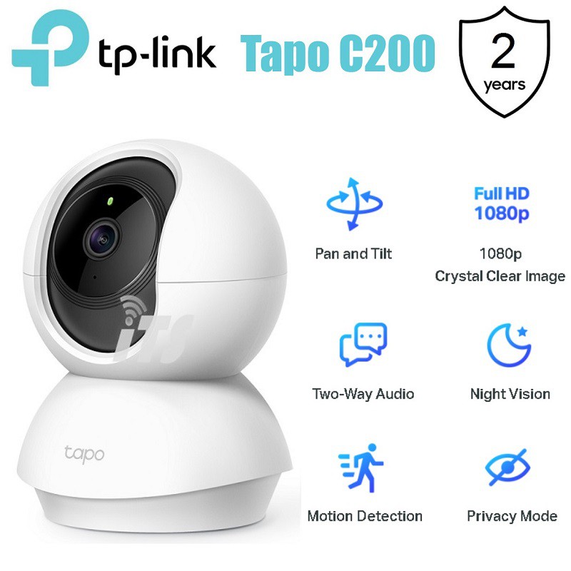 IP Camera TP-Link Pan tilt Home Security Wi-fi 1080p Tapo C200 - CCTV Wifi wireless