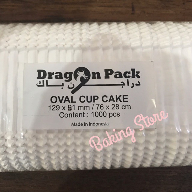

Cases Cup Kue Risoles Oval Putih 129x81mm/76x28cm - isi 1000lembar