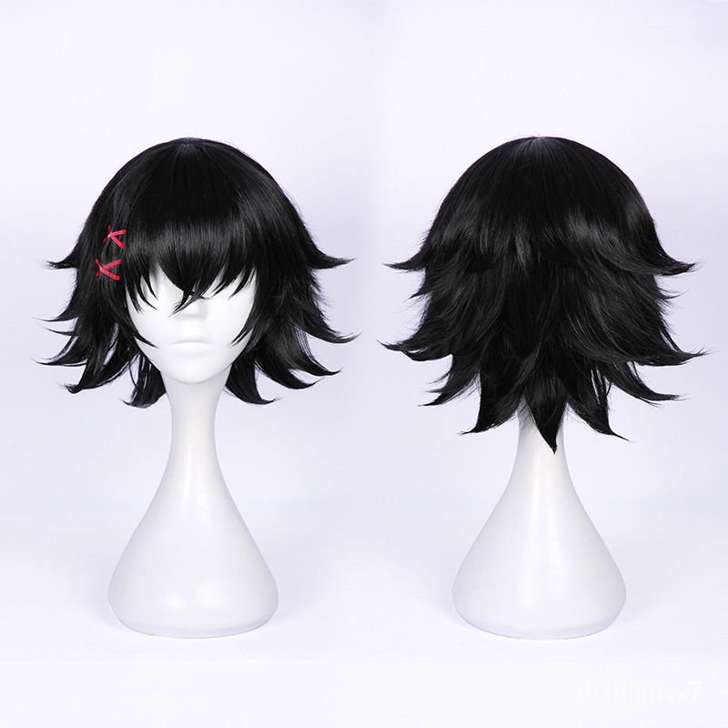 Anime Tokyo Ghoul:re Juzo Suzuya Juuzou Rambut Pendek Hitam Tahan Panas Cosplay Kostum Wig