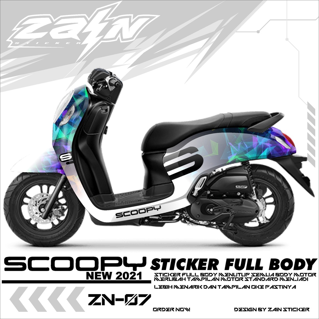 Sticker Decal Full Body Motor ScOopy New Fi 2020-2021 Dekal Setiker Striping Scoopy Fi new Variasi M