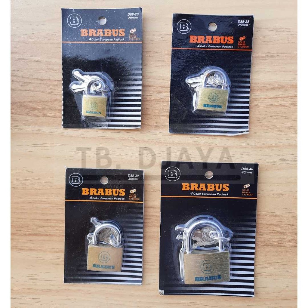GEMBOK KOPER / GEMBOK KUNING KECIL BRABUS SOLID BRASS CYLINDER