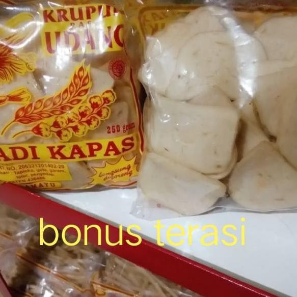 

(SUPER SALE) Krupuk udang padi kapas 250gr khas cirebon indramayu