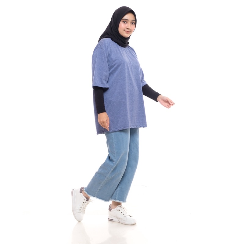 OS KAOS POLOS OVERSIZE MISTY TWOTONE COTTON LENGAN PENDEK PRIA DAN WANITA UNISEX OVERSIZED XXL JUMBO