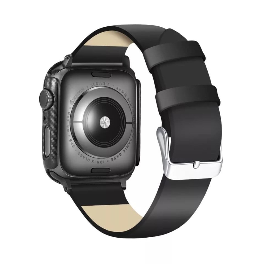 CARBON BUMPER  WATCH - HARD CASE - FOR APPLE WATCH 1 2 3 4 5 6 - UKURAN 38 40 42 44 MM