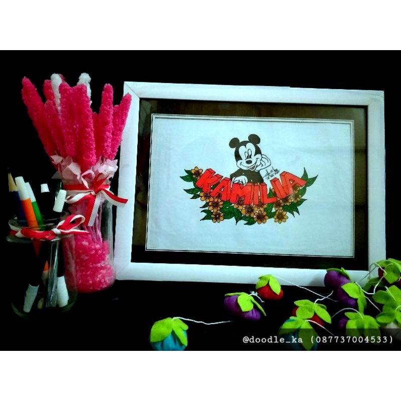 Kreasi doodle (Kado ultah/ Anniversary/ engagement/ wedding/ Graduation/ Koleksi Pribadi)