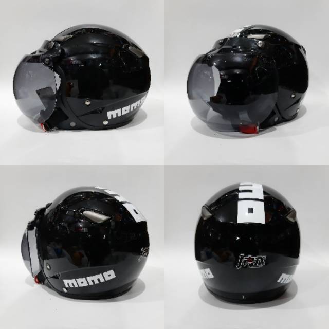 Helm Jpn Momo kawai Kaca Hitam Gloss