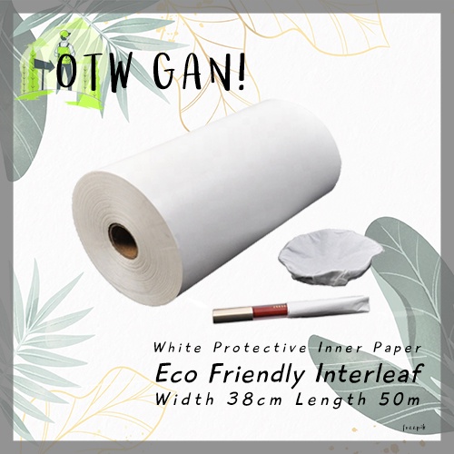 

Eco Friendly Interleaf Kertas Uk 38CM x 50M Protective Paper Doorslag Duslak Roll Pembungkus Kado