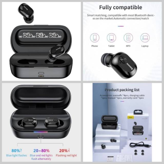 Baseus W01 encok TWS True Wireless Earphones bluetooth 5.0