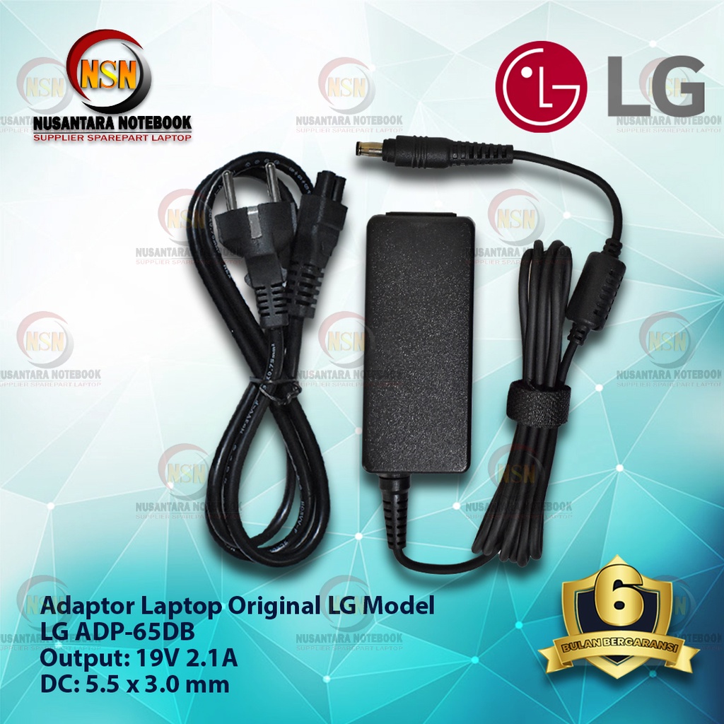 Adaptor Charger LG ADP-65DB 19V 2.1A DC 5.5 X 3.0mm Plug Jarum Orignal